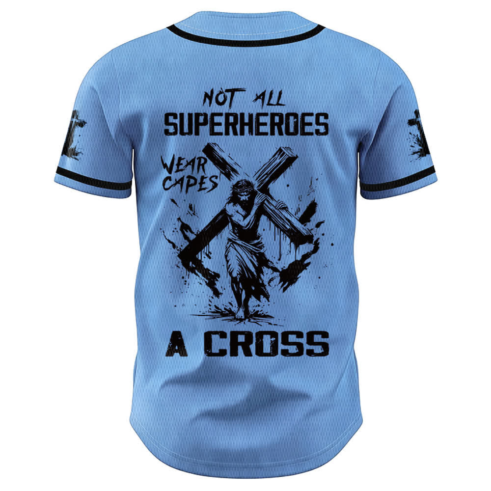 Christianartworkshop Not All Superheroes Wear Capes A Cross Unisex Baseball Jersey - image 29