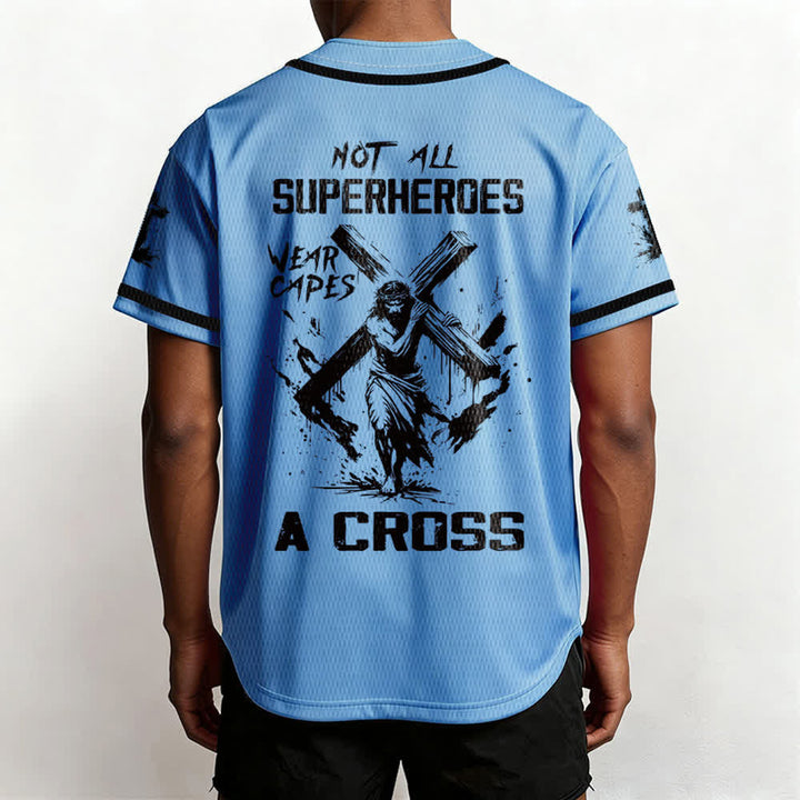 Christianartworkshop Not All Superheroes Wear Capes A Cross Unisex Baseball Jersey - image 31