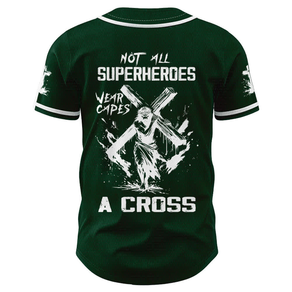 Christianartworkshop Not All Superheroes Wear Capes A Cross Unisex Baseball Jersey - image 43