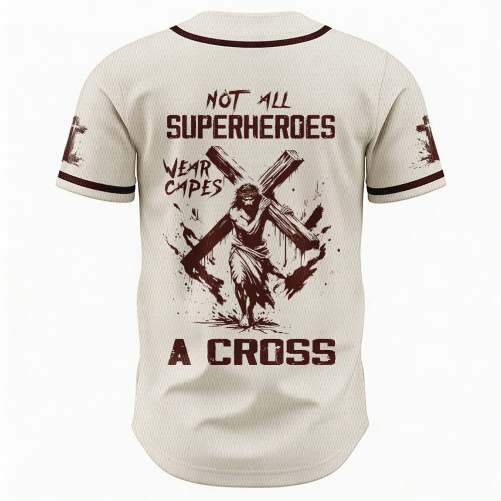 Christianartworkshop Not All Superheroes Wear Capes A Cross Unisex Baseball Jersey - image 50
