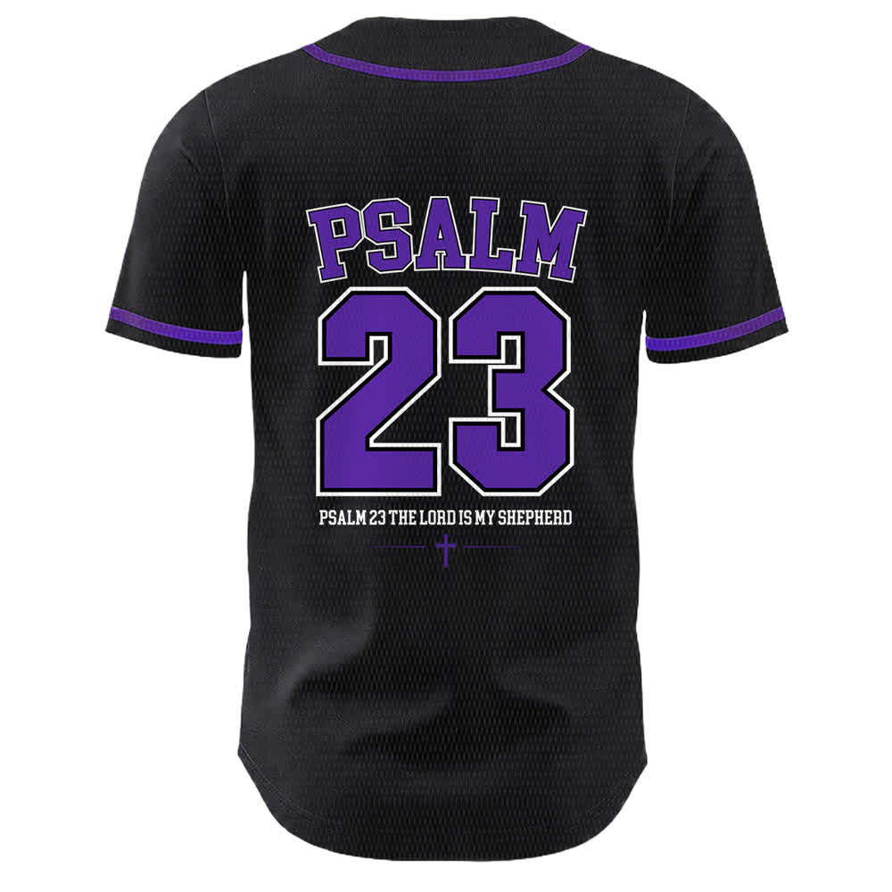 Christianartworkshop Jesus Psalm 23 The Lord Is My Shepherd Unisex Baseball Jersey - image 22