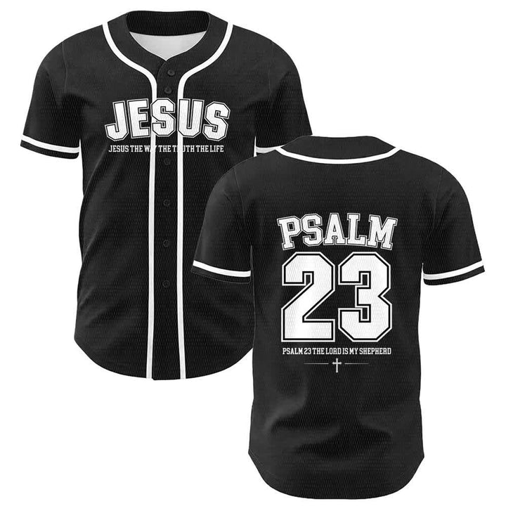 Christianartworkshop Jesus Psalm 23 The Lord Is My Shepherd Unisex Baseball Jersey - White - 5XL - image 6