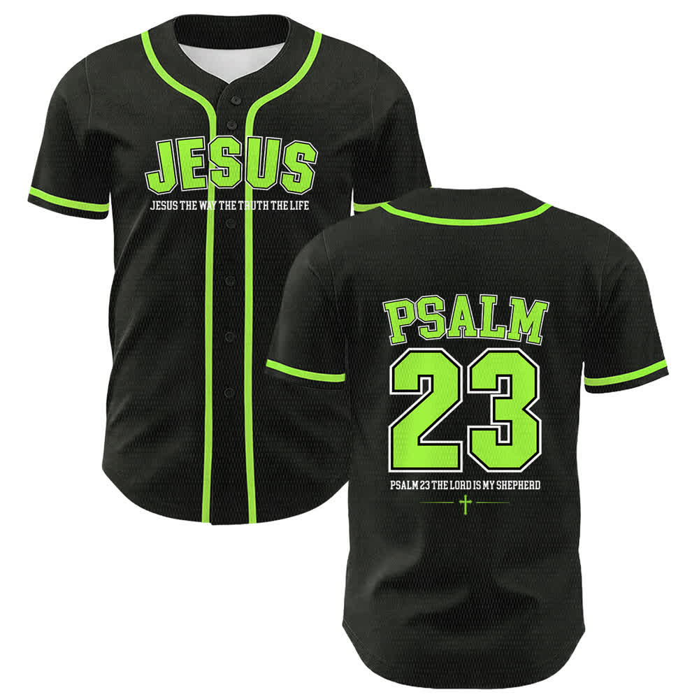 Christianartworkshop Jesus Psalm 23 The Lord Is My Shepherd Unisex Baseball Jersey - Light Green - 5XL - image 18