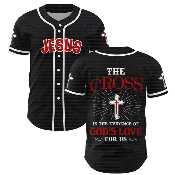 Christianartworkshop The Cross Is The Evidence Of God's Love Unisex Baseball Jersey - Black - 5XL - image 14