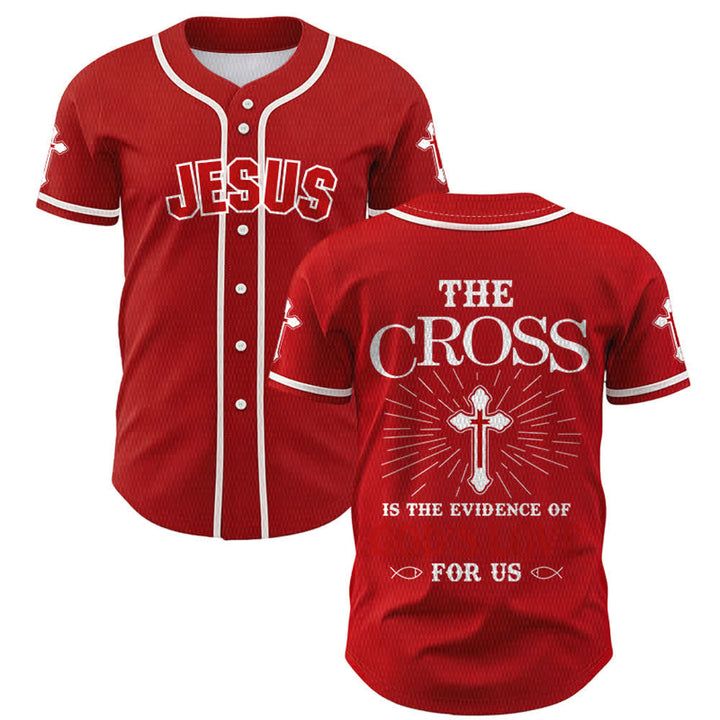 Christianartworkshop The Cross Is The Evidence Of God's Love Unisex Baseball Jersey - Red - 5XL - image 49