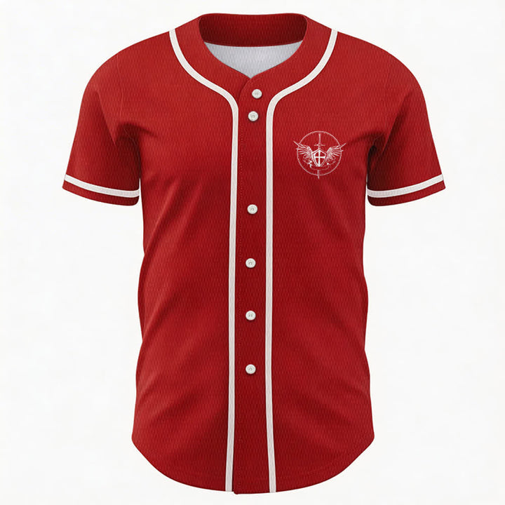 Christianartworkshop St.Michael Archangel Defend Us Unisex Baseball Jersey - image 16