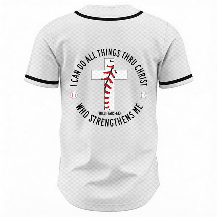 Christianartworkshop Philippians 4:13 I Can Do All Things Unisex Baseball Jersey - image 8