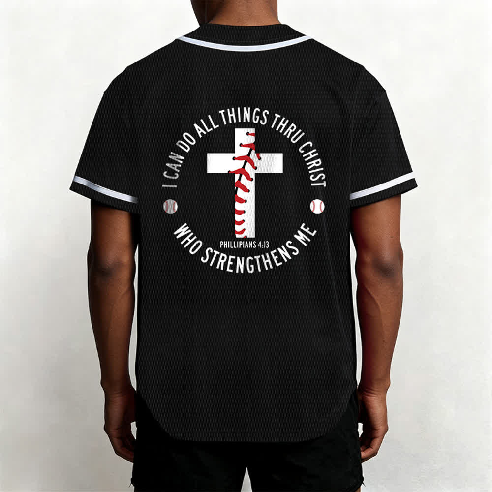 Christianartworkshop Philippians 4:13 I Can Do All Things Unisex Baseball Jersey - image 17