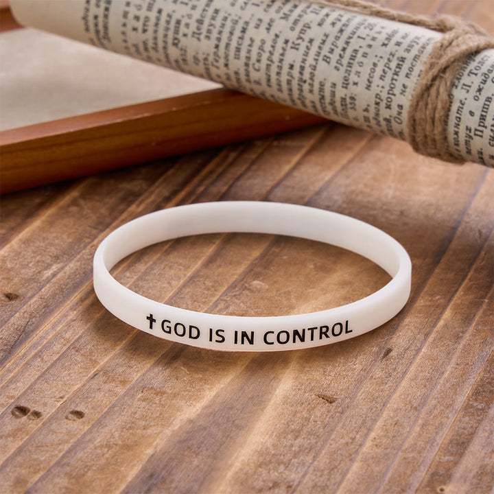 Christianartworkshop Cross Silicone Wristband With Inspirational Script: Emblem of Humble Sacred Surrender - image 3
