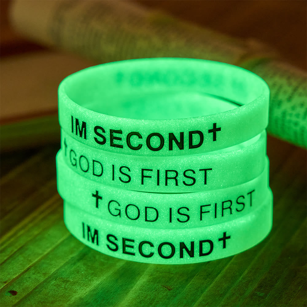 Christianartworkshop Cross Silicone Wristband With Inspirational Script: Emblem of Humble Sacred Surrender - image 0