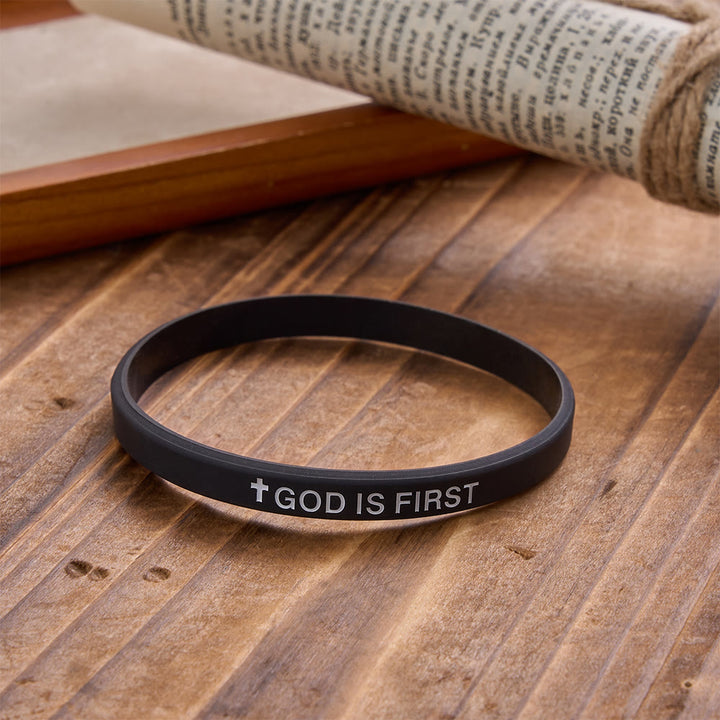 Christianartworkshop Cross Silicone Wristband With Inspirational Script: Emblem of Humble Sacred Surrender - image 17
