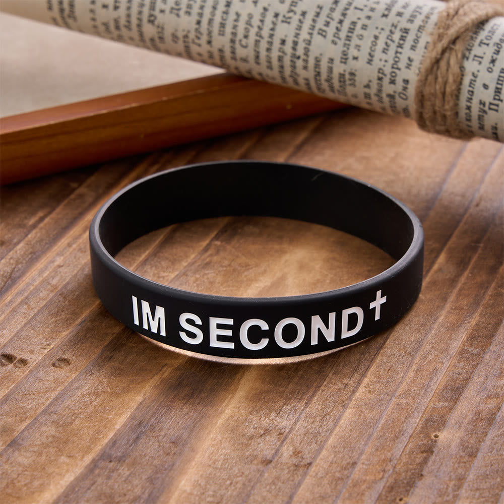 Christianartworkshop Cross Silicone Wristband With Inspirational Script: Emblem of Humble Sacred Surrender - Black - image 14