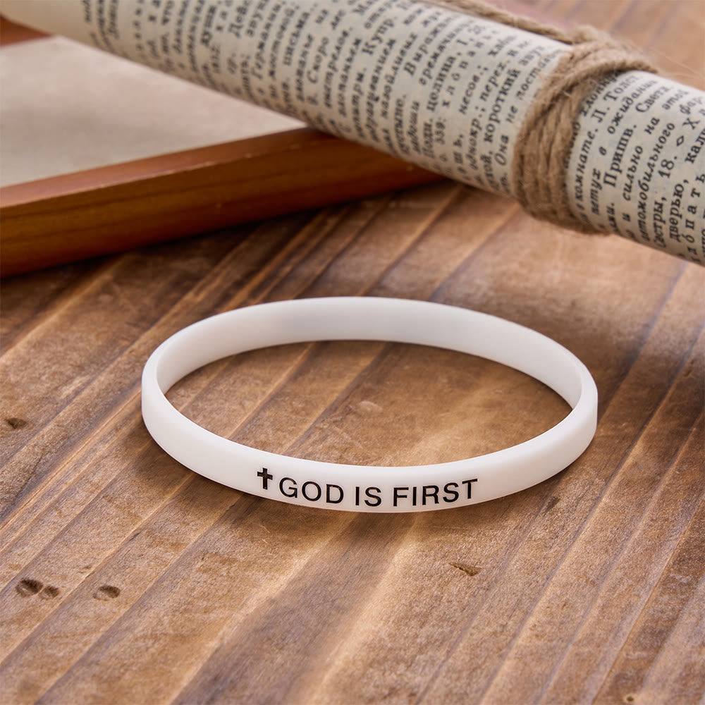 Christianartworkshop Cross Silicone Wristband With Inspirational Script: Emblem of Humble Sacred Surrender - image 4