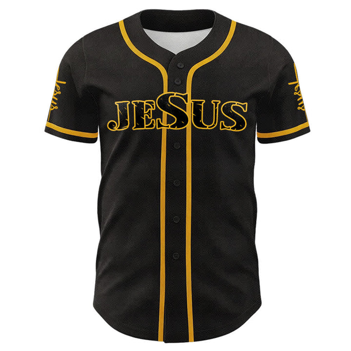 Christianartworkshop Jesus Cross Nail and Crown of Thorns Baseball Jersey - image 2