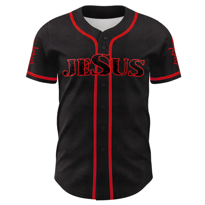 Christianartworkshop Jesus Cross Nail and Crown of Thorns Baseball Jersey - image 8