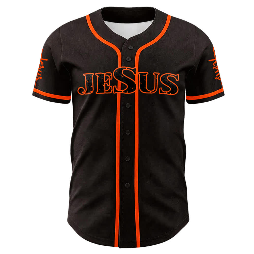 Christianartworkshop Jesus Cross Nail and Crown of Thorns Baseball Jersey - image 11