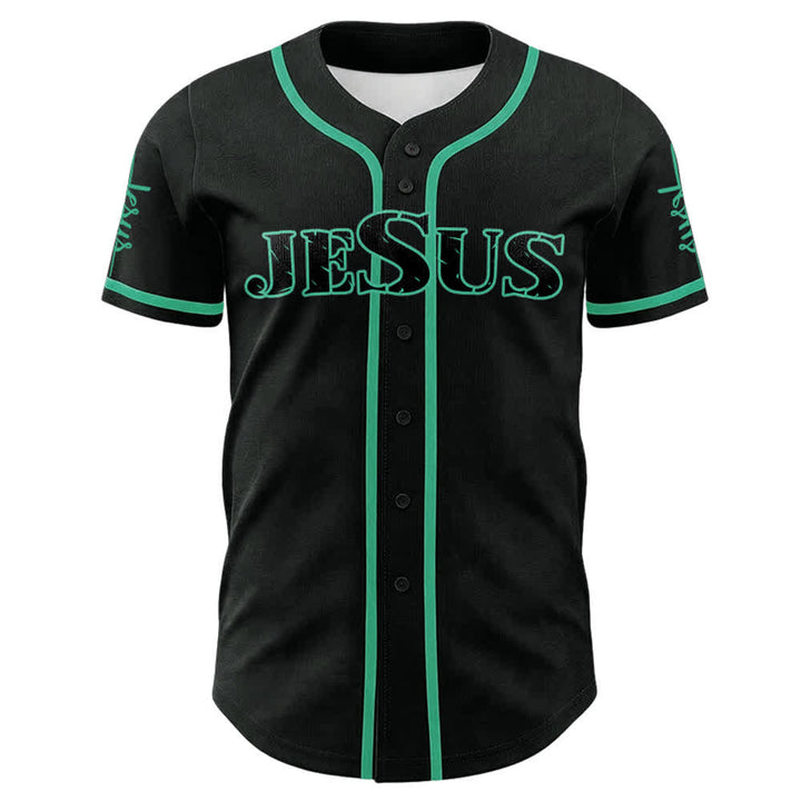 Christianartworkshop Jesus Cross Nail and Crown of Thorns Baseball Jersey - image 14