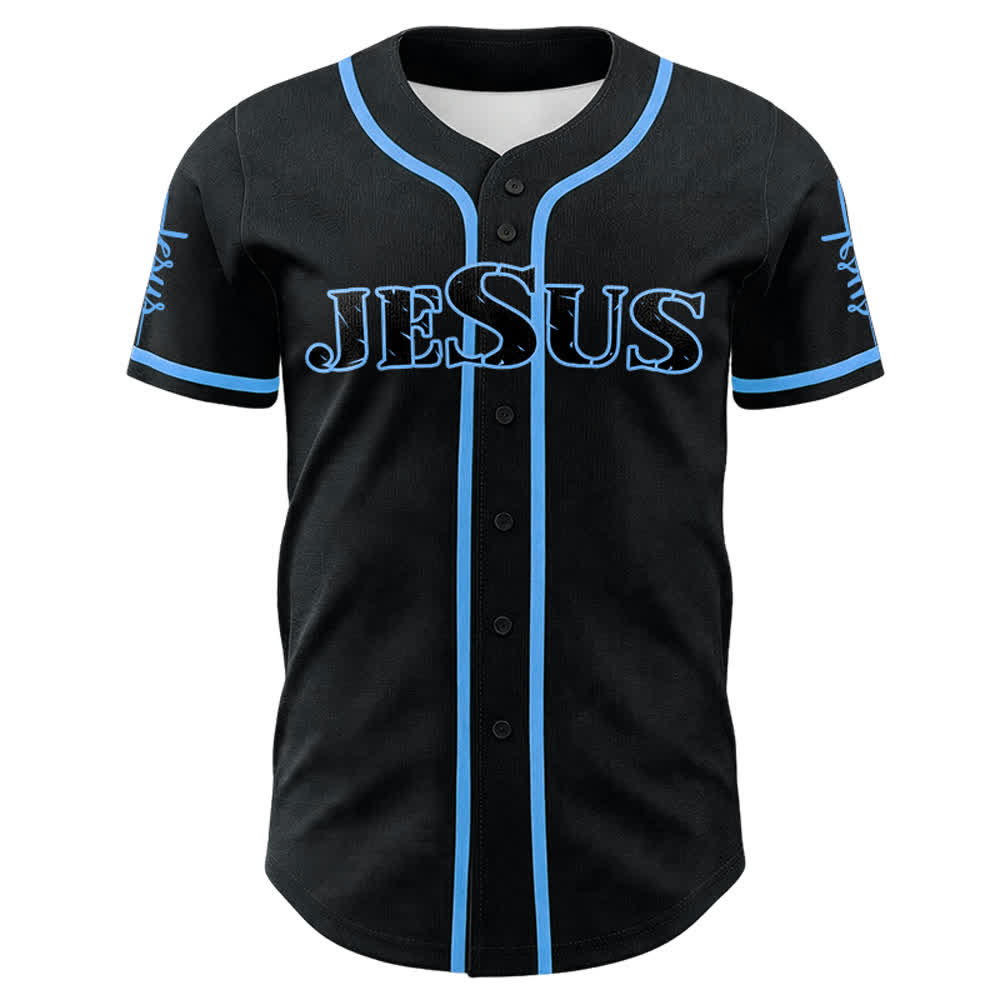 Christianartworkshop Jesus Cross Nail and Crown of Thorns Baseball Jersey - image 17