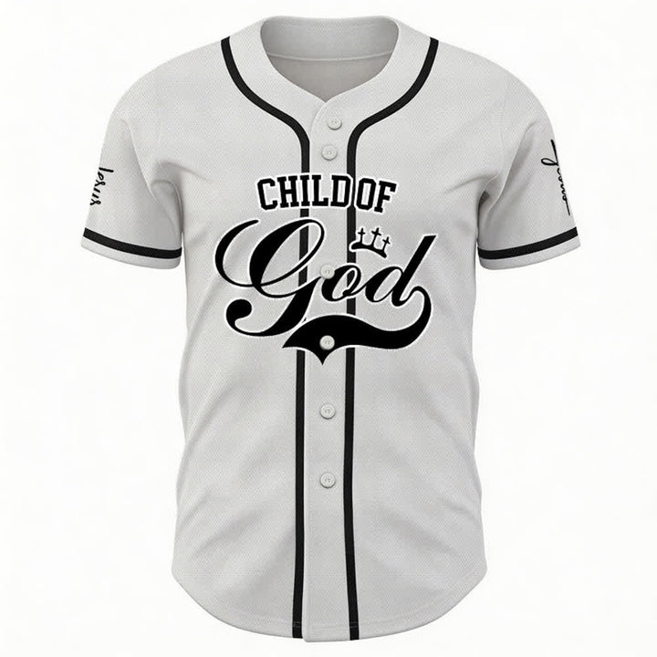 Christianartworkshop Child Of God Personalized Name Number Unisex Custom Baseball Jersey - image 2