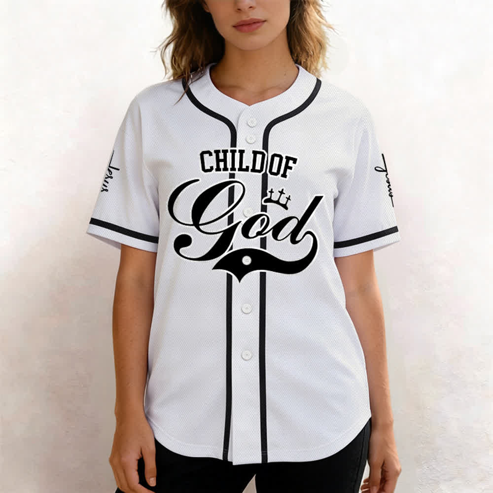 Christianartworkshop Child Of God Personalized Name Number Unisex Custom Baseball Jersey - image 4