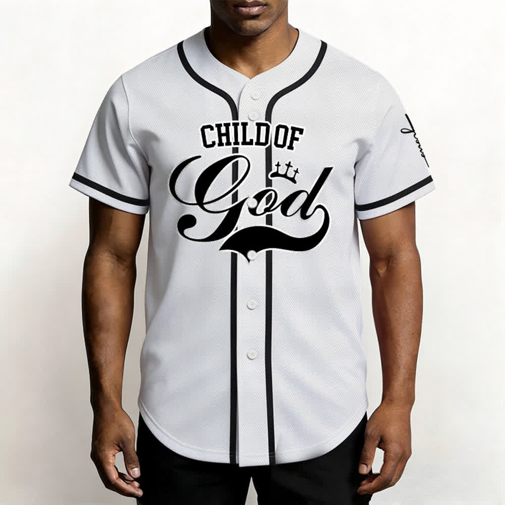 Christianartworkshop Child Of God Personalized Name Number Unisex Custom Baseball Jersey - image 6