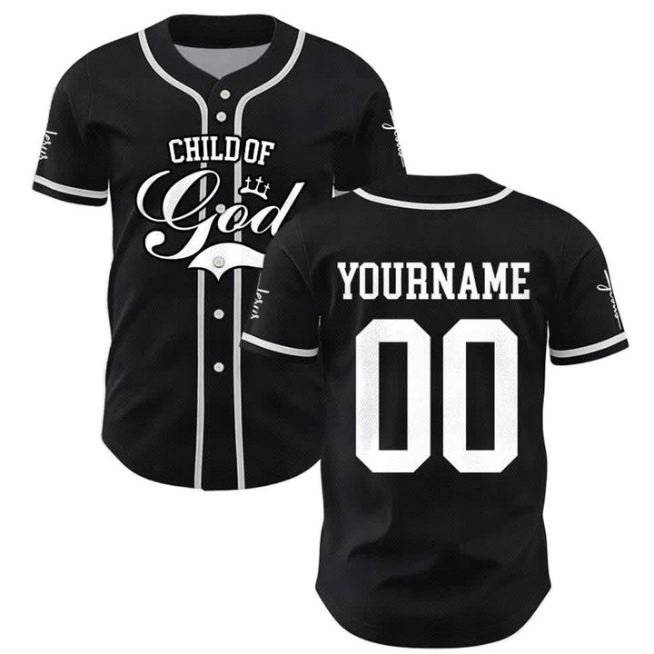 Christianartworkshop Child Of God Personalized Name Number Unisex Custom Baseball Jersey - image 9