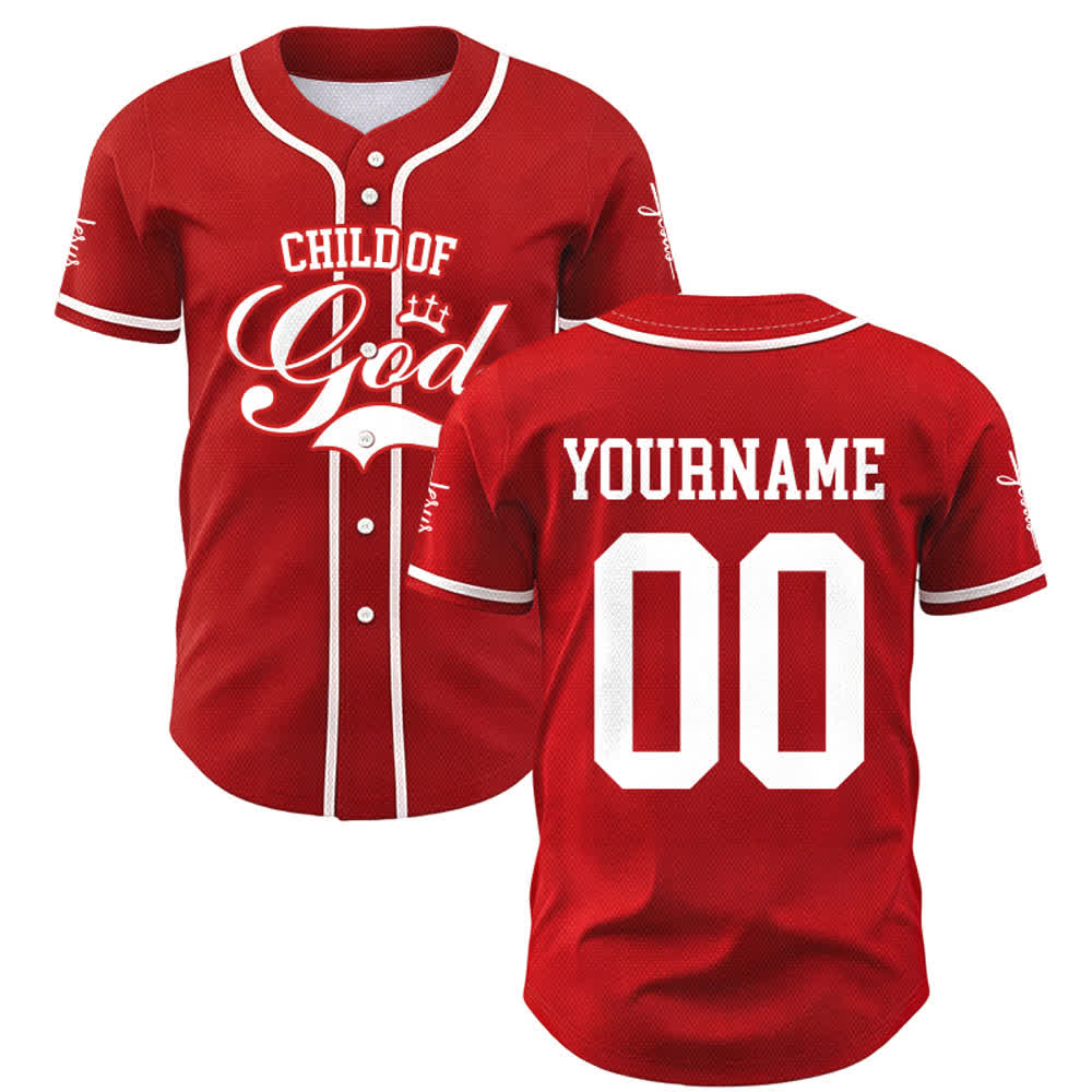 Christianartworkshop Child Of God Personalized Name Number Unisex Custom Baseball Jersey - image 17