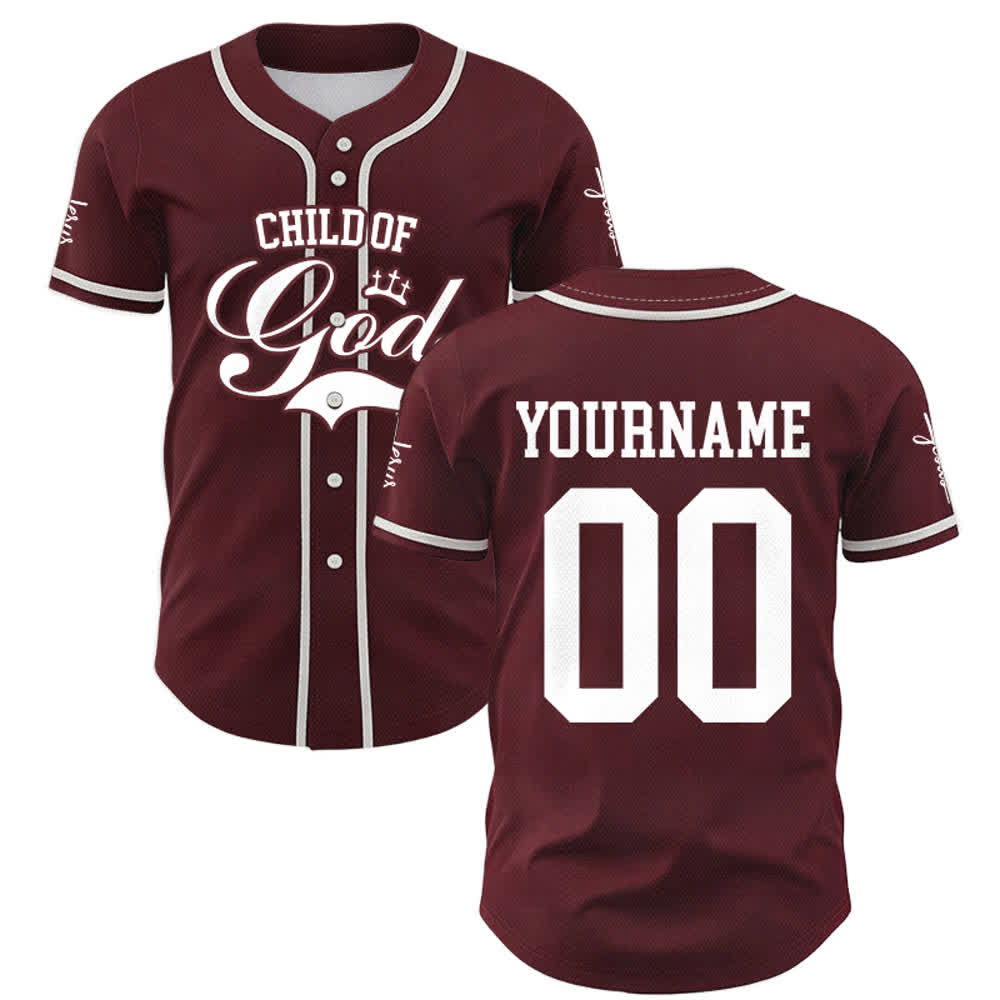 Christianartworkshop Child Of God Personalized Name Number Unisex Custom Baseball Jersey - image 25