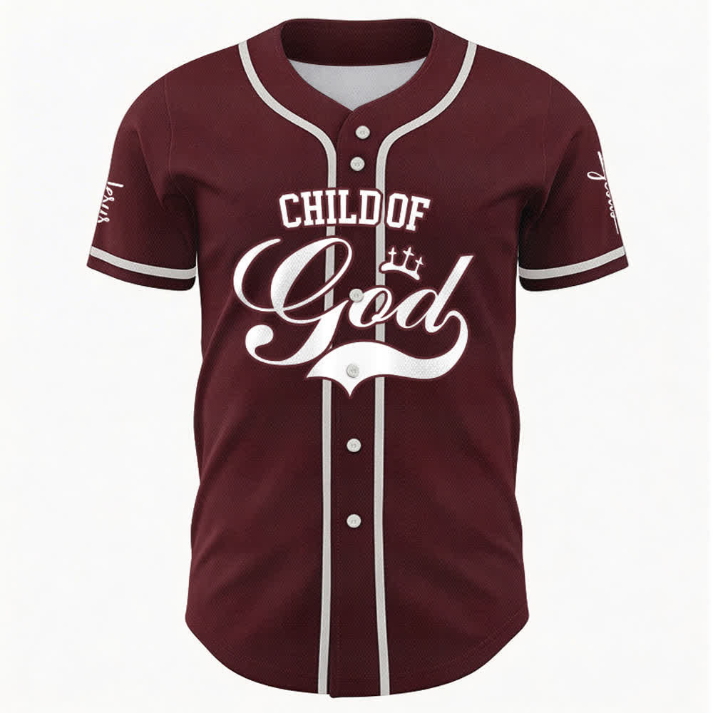 Christianartworkshop Child Of God Personalized Name Number Unisex Custom Baseball Jersey - image 26
