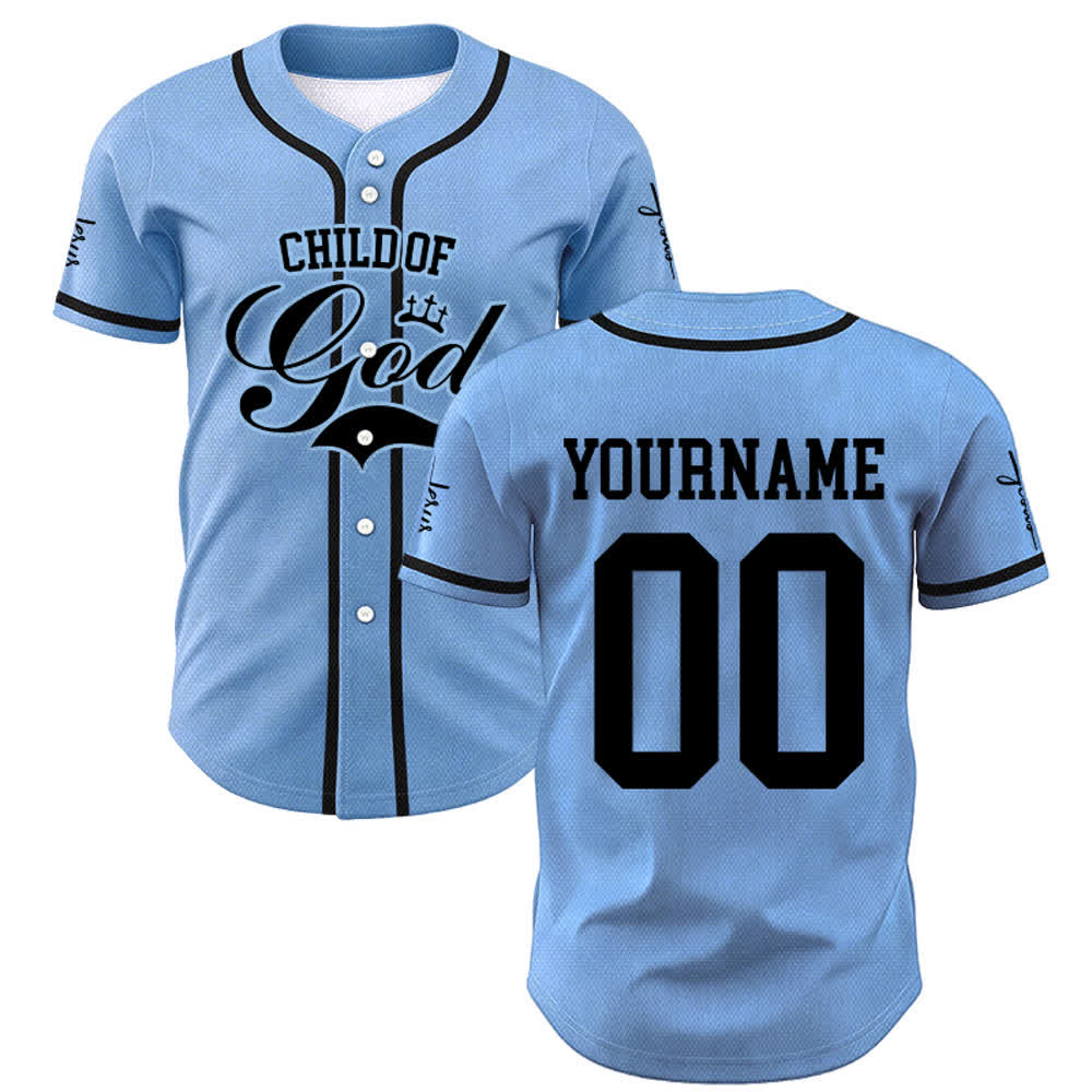 Christianartworkshop Child Of God Personalized Name Number Unisex Custom Baseball Jersey - image 33