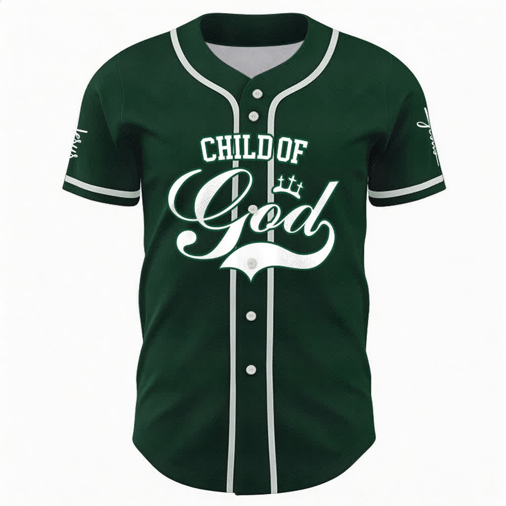 Christianartworkshop Child Of God Personalized Name Number Unisex Custom Baseball Jersey - image 50