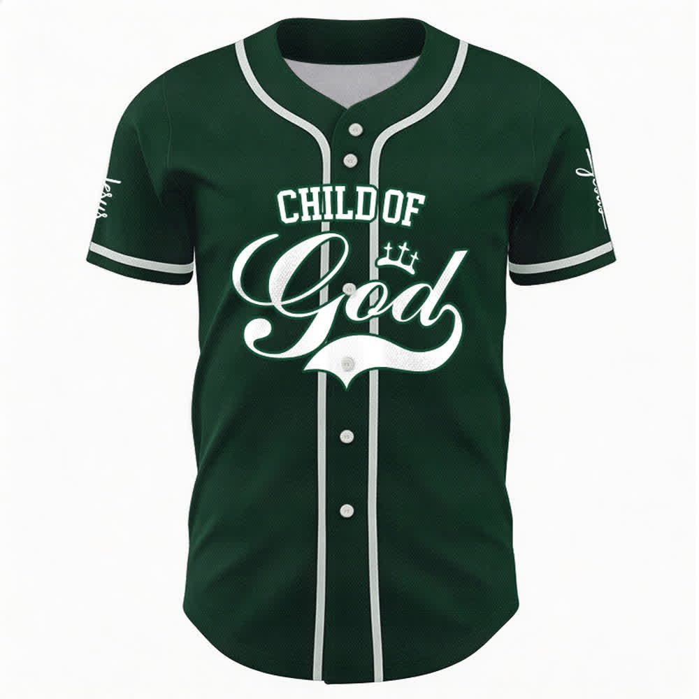 Christianartworkshop Child Of God Personalized Name Number Unisex Custom Baseball Jersey - image 50