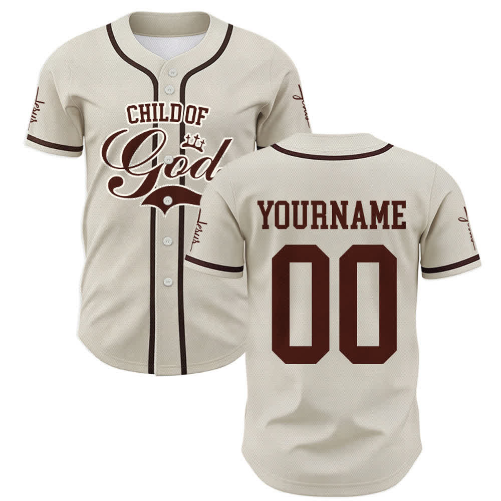 Christianartworkshop Child Of God Personalized Name Number Unisex Custom Baseball Jersey - image 57