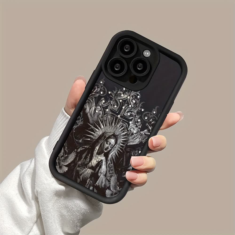 Christianartworkshop Sacred Virgin Mary Cross Gothic Style Protective Phone Case - image 1