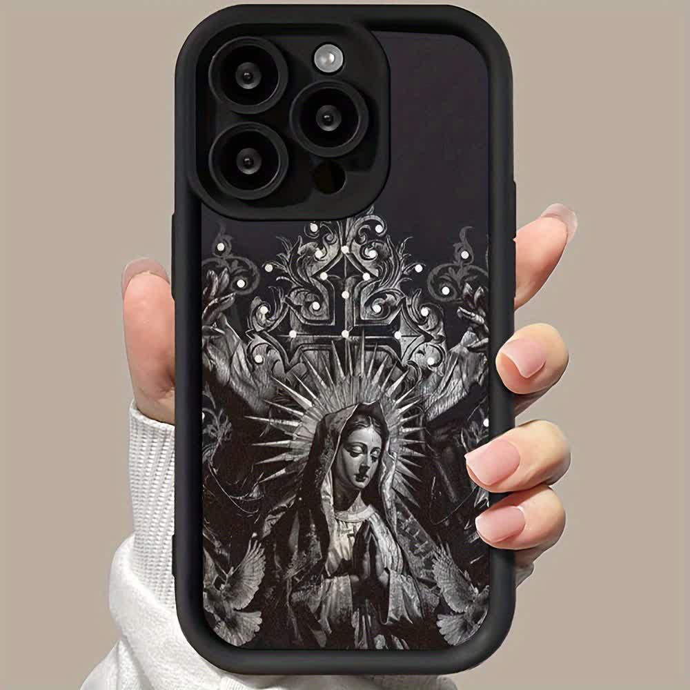 Christianartworkshop Sacred Virgin Mary Cross Gothic Style Protective Phone Case - iPhone 7 - image 0