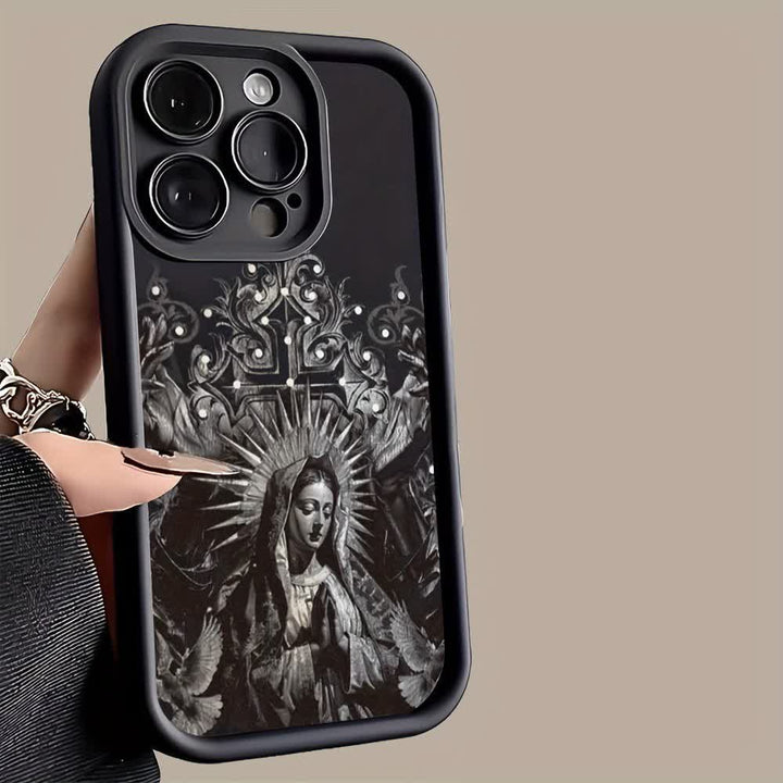 Christianartworkshop Sacred Virgin Mary Cross Gothic Style Protective Phone Case - image 2