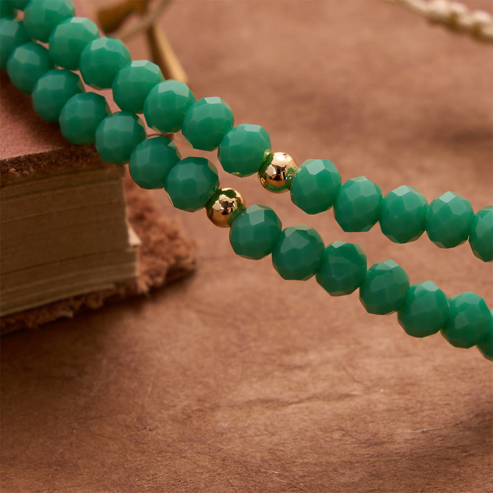 Christianartworkshop Faceted Crystal Bead Knotted Rosary Bracelet With Cross Charm: Emblem of Gentle Celestial Blessings - image 4