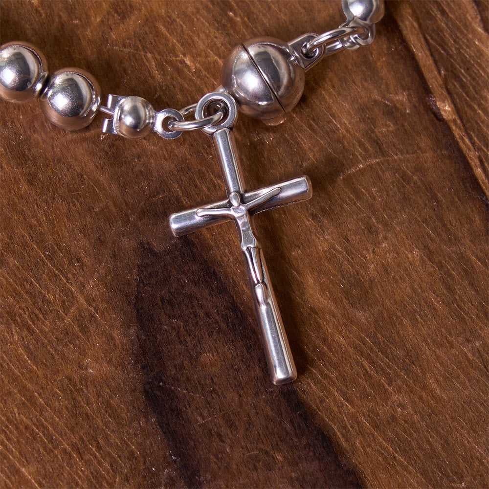 Christianartworkshop Versatile Layerable Bead Rosary Bracelet: Emblem of Warm Celestial Blessing - image 14