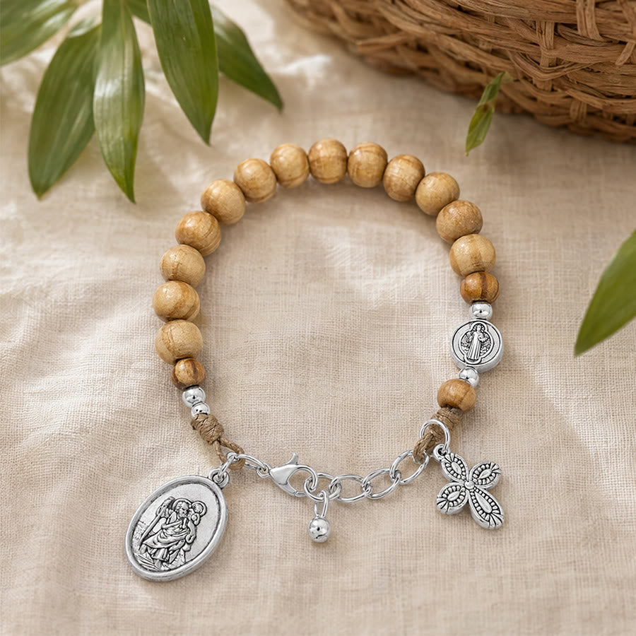 Christianartworkshop Timeless Wooden Bead St. Christopher Rosary: Beacon of Faithful Spiritual Guidance - image 20