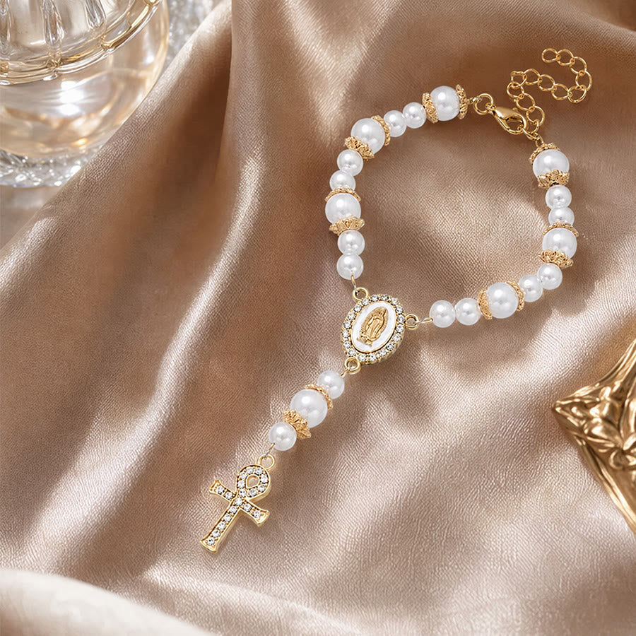 Christianartworkshop Dual-Style Devotional Rosary With Marian Medal & Cross Charms: Token of Gentle Divine Mercy - image 13