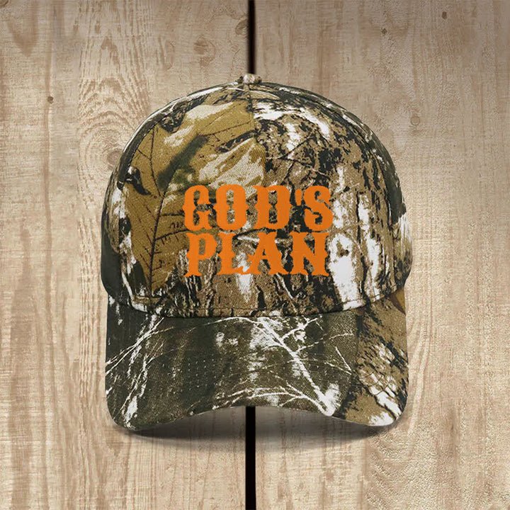 Christianartworkshop God's Plan Bold Letter Print Classic Casual Hat - Camo - image 11