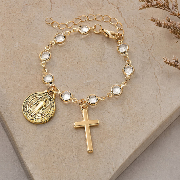 Christianartworkshop Portable Devotional Wrist Rosary With St. Benedict Charm: Vessel of Steadfast Blessed Protection - image 10