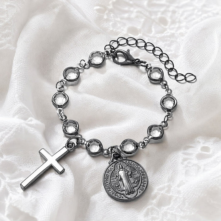 Christianartworkshop Portable Devotional Wrist Rosary With St. Benedict Charm: Vessel of Steadfast Blessed Protection - image 17