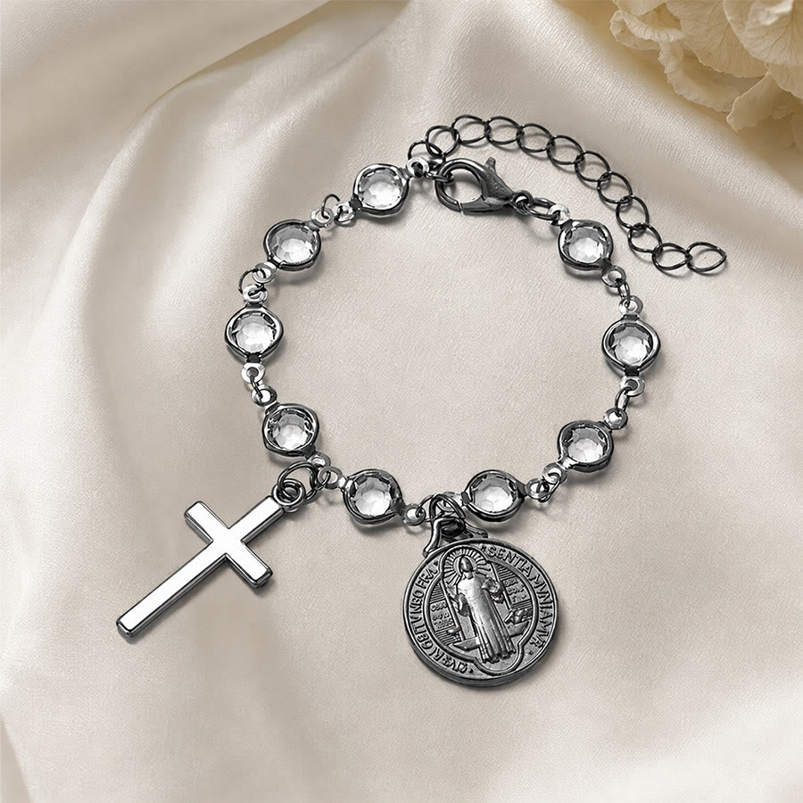 Christianartworkshop Portable Devotional Wrist Rosary With St. Benedict Charm: Vessel of Steadfast Blessed Protection - image 16