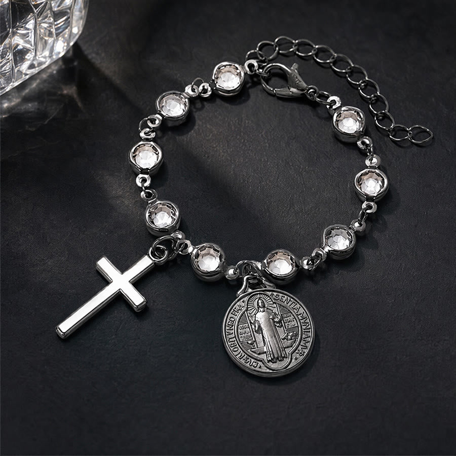 Christianartworkshop Portable Devotional Wrist Rosary With St. Benedict Charm: Vessel of Steadfast Blessed Protection - image 18