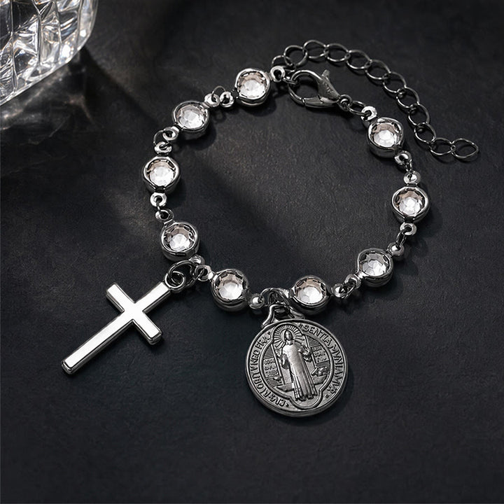 Christianartworkshop Portable Devotional Wrist Rosary With St. Benedict Charm: Vessel of Steadfast Blessed Protection - image 18