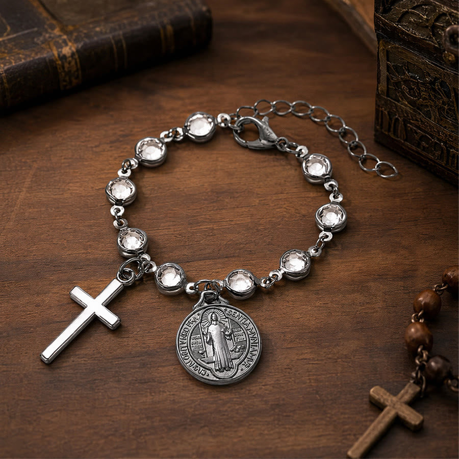 Christianartworkshop Portable Devotional Wrist Rosary With St. Benedict Charm: Vessel of Steadfast Blessed Protection - image 19