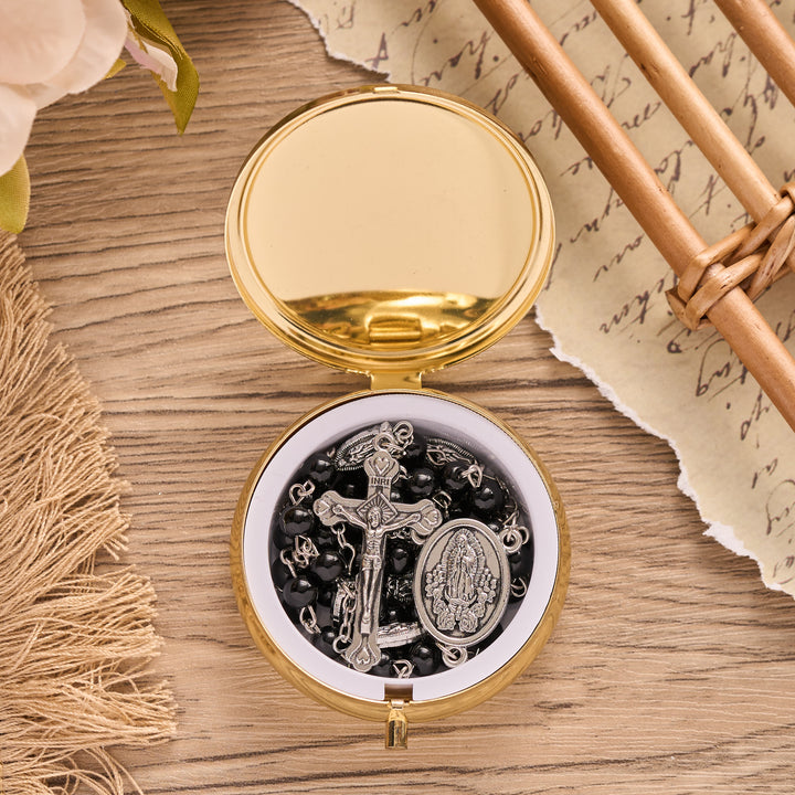 Christianartworkshop Multicolor Bead Guadalupe Rosary with Engraved Storage Case: Token of Tender Heavenly Comfort - image 11