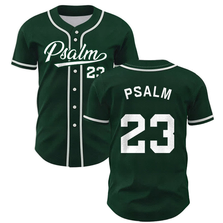 Christianartworkshop Retro Sport Style Psalm 23 Unisex Baseball Jersey - Green - 5XL - image 42