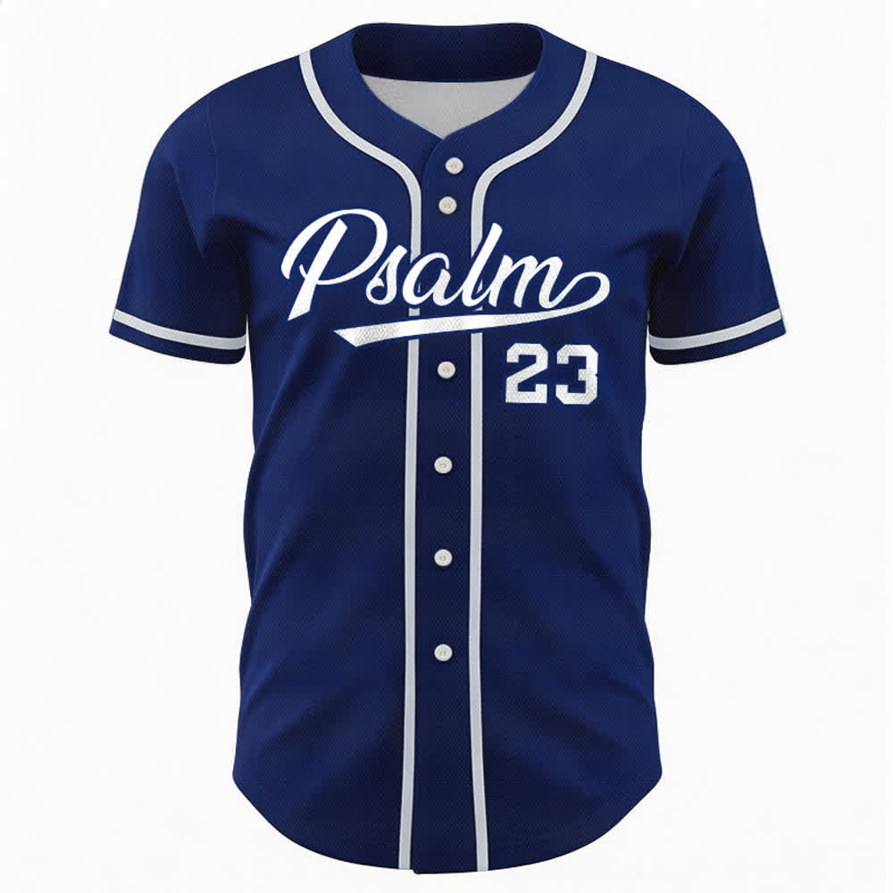 Christianartworkshop Retro Sport Style Psalm 23 Unisex Baseball Jersey - image 1